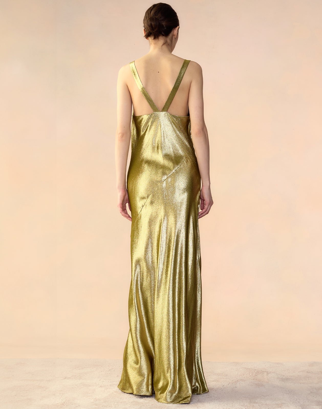 Liquid Gold Lamé Dress TA53