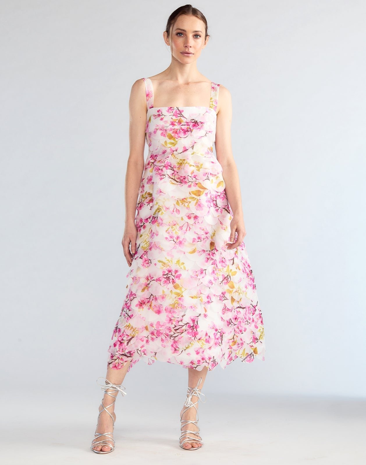 Scalloped Petal Midi Dress TA56